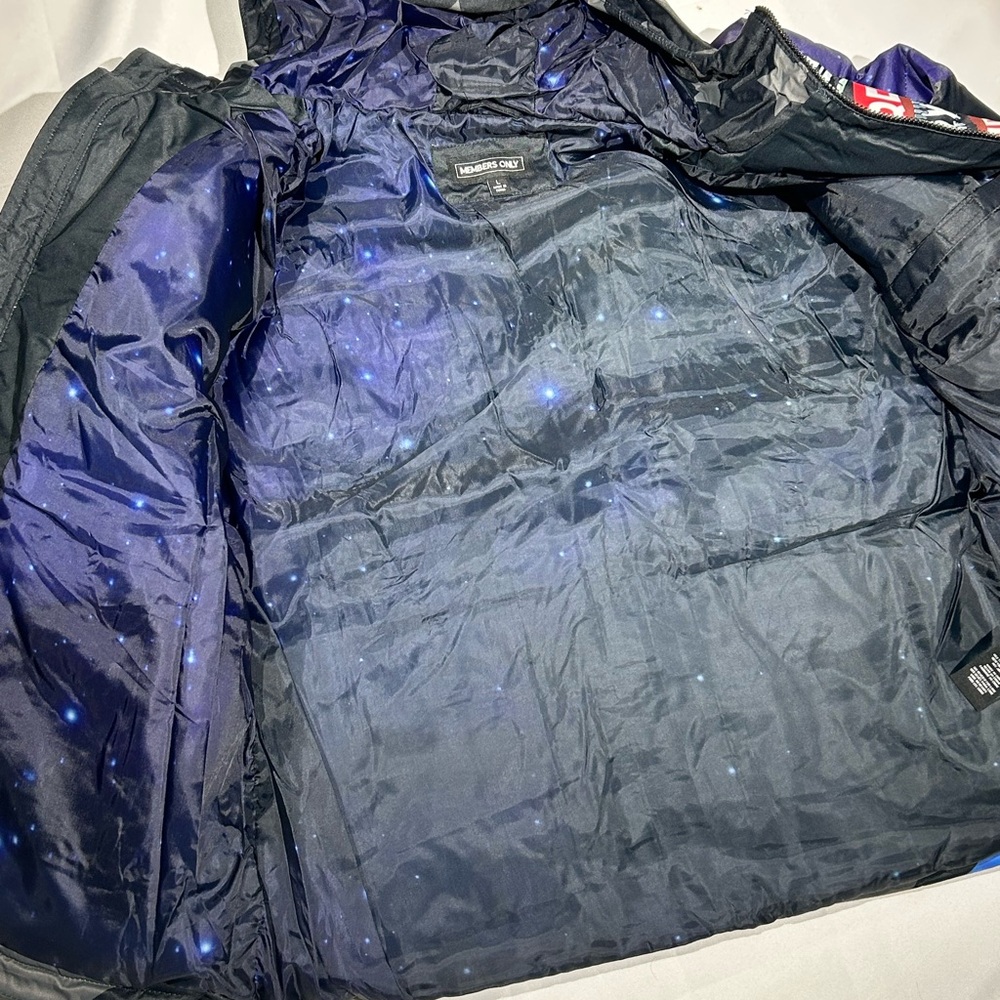 Members Only Astronaut Bomber Jacket Men’s Size L Will Fit XL - Picture 5 of 8
